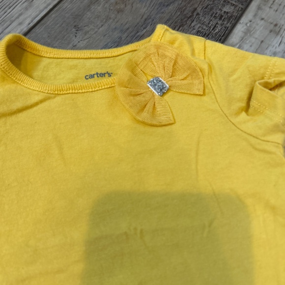 Carter’s Lot x2 Baby Girls Glitter Bow Tees - Picture 6 of 7